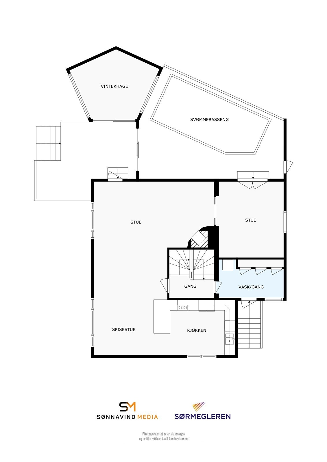 Plantegning 1. etg. Galleribilde
