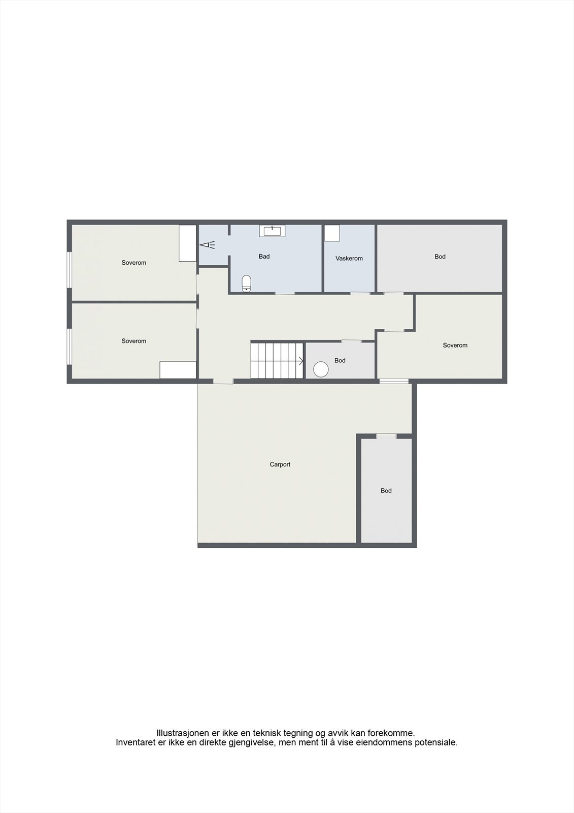 Plantegning underetasje. Galleribilde