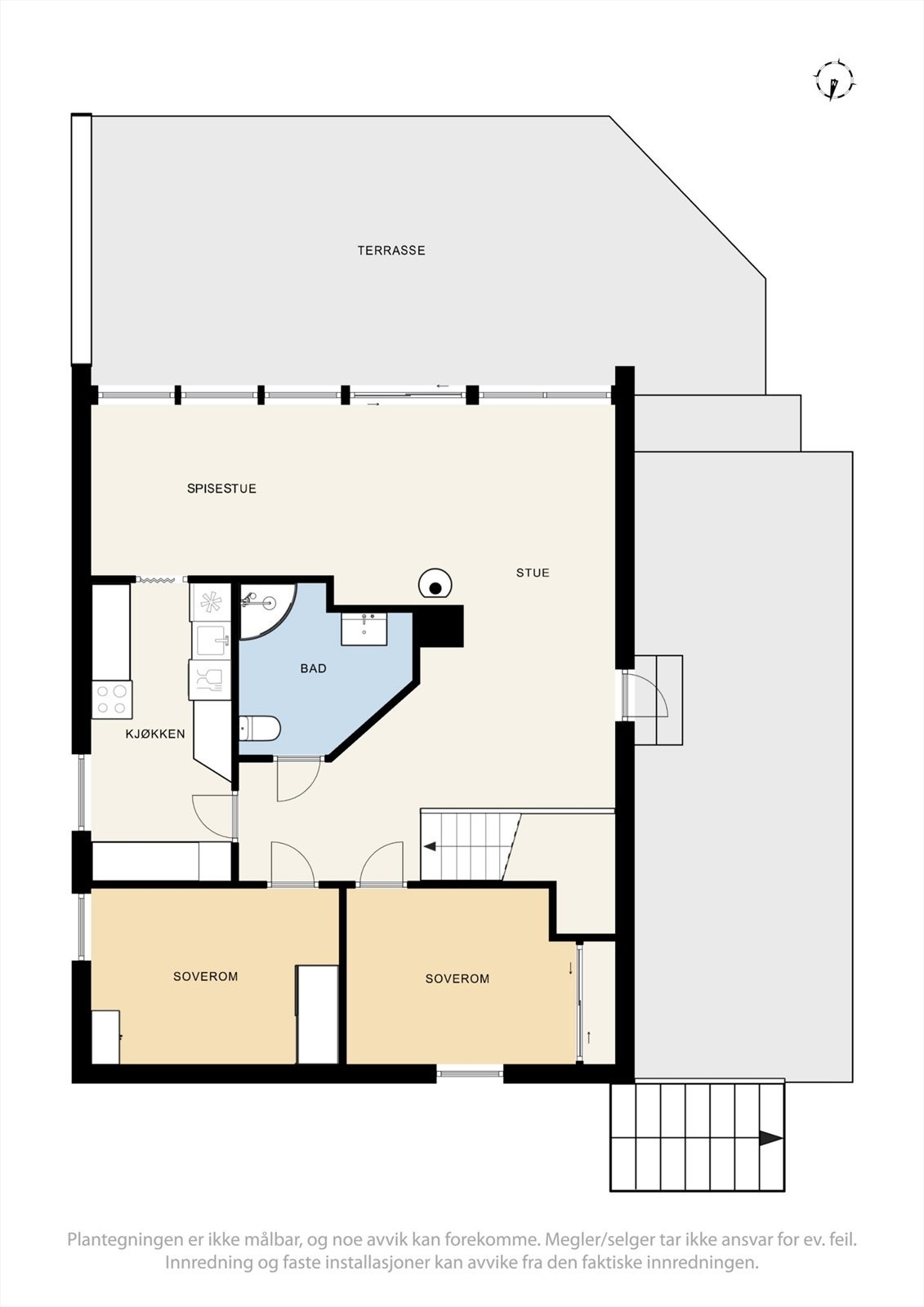 Plantegning 1. etasje Galleribilde