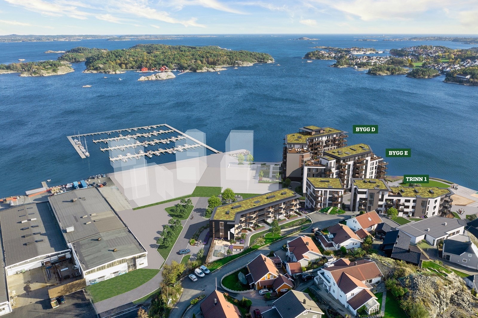 Illustrasjon. Planer for Amalienborg. Det vil komme bygg på 4 etasjer og 7 etasjer i front av leilighet. (Tas forbehold om endringer fra utbygger). Galleribilde