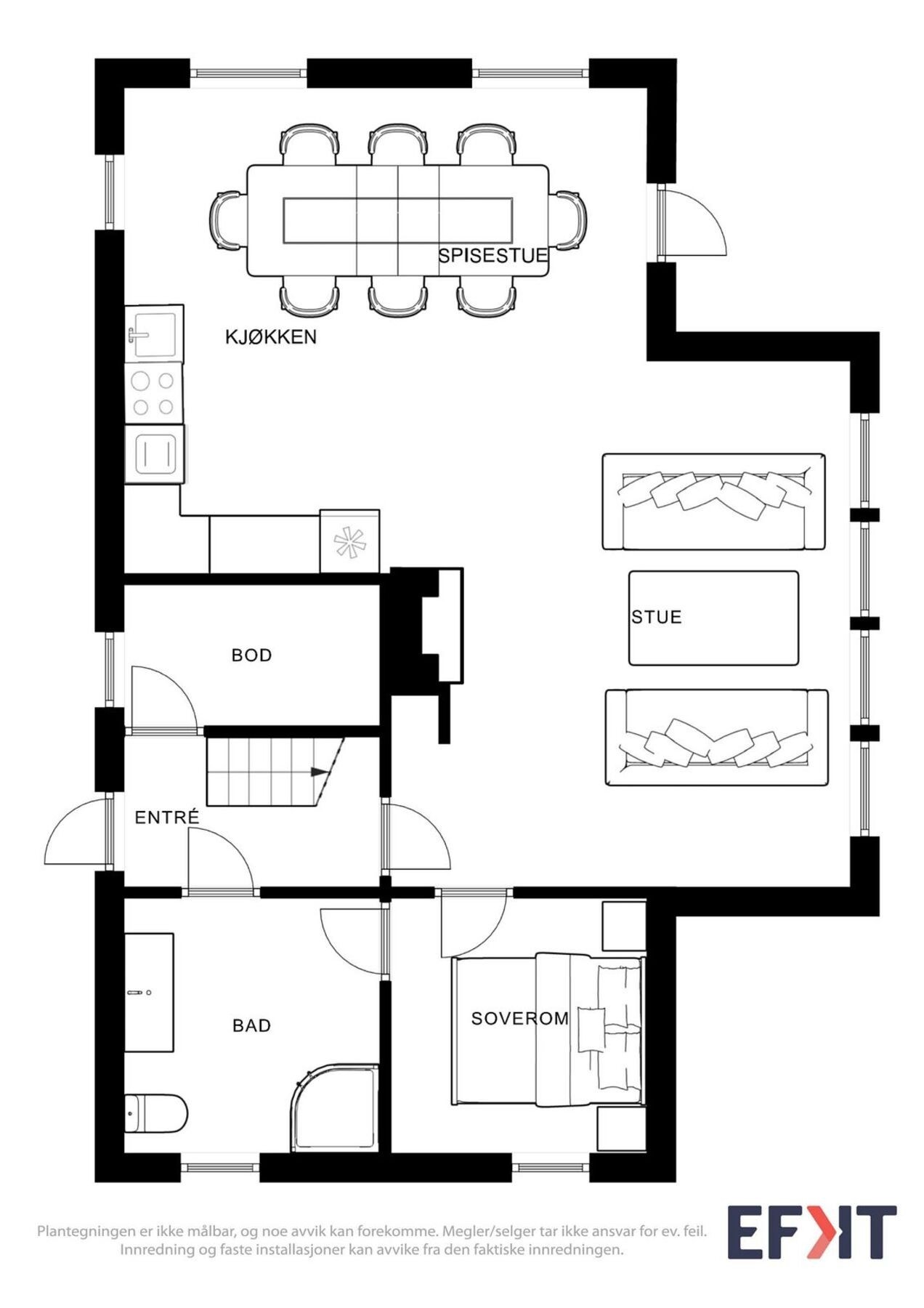 Plantegning - ikke målbar. Galleribilde