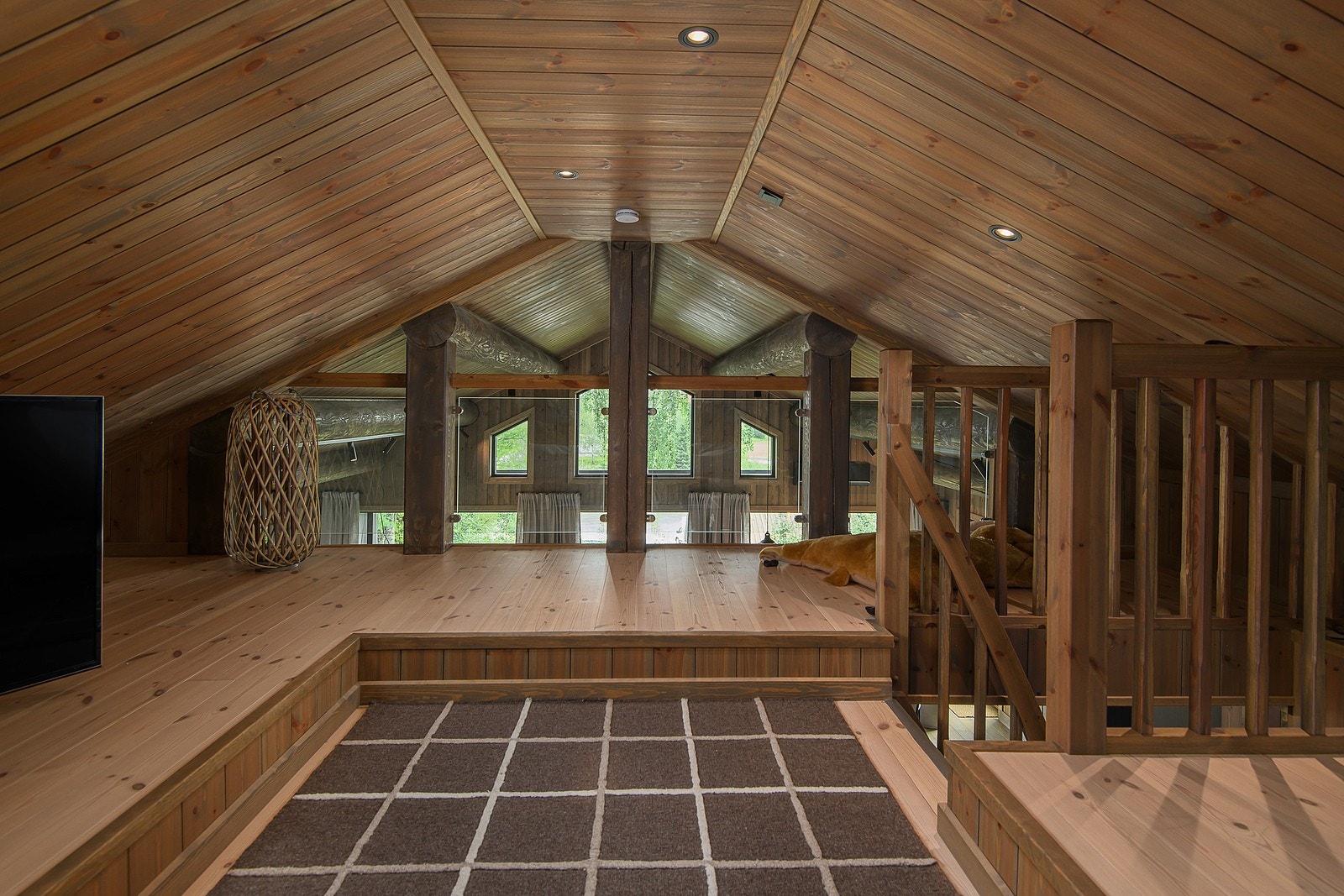 Bilde fra vår visningshytte på Norsk Hyttesenter, Hellerudsletta Galleribilde