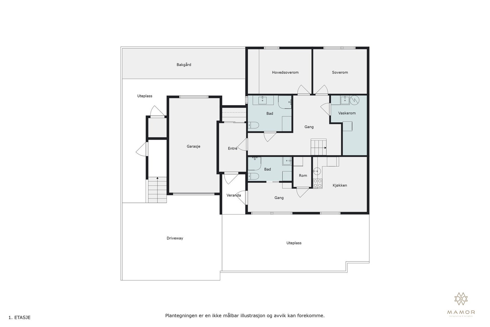 Planløsning 1.etasje Galleribilde