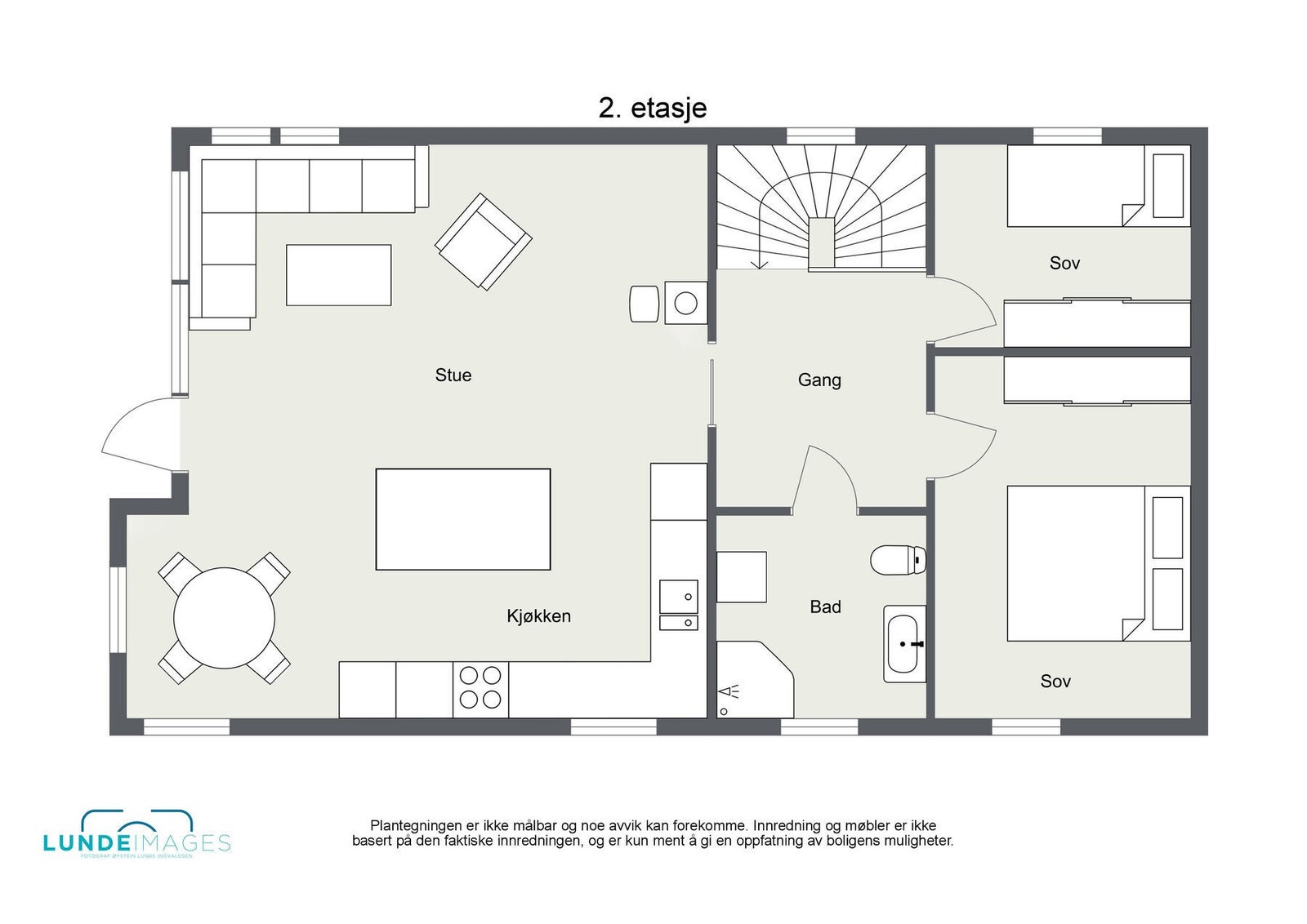 Planskisse 1. etasje - ikke målbar Galleribilde