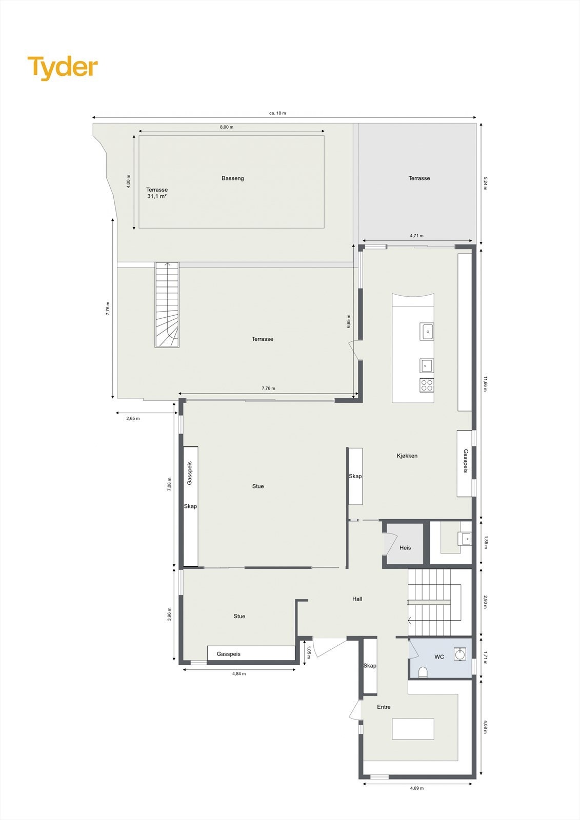 Plantegning 1. etasje. Galleribilde