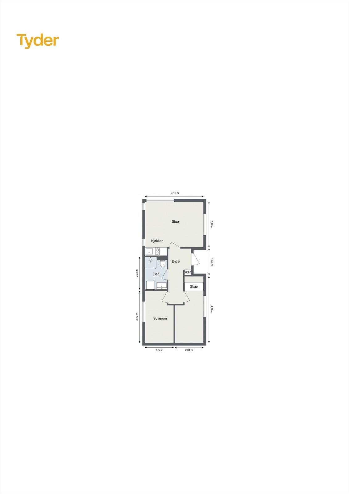 Plantegning gjestehus. Galleribilde