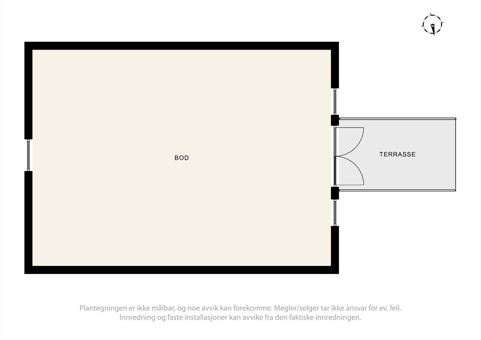Plantegning øverste etasje låve. Galleribilde