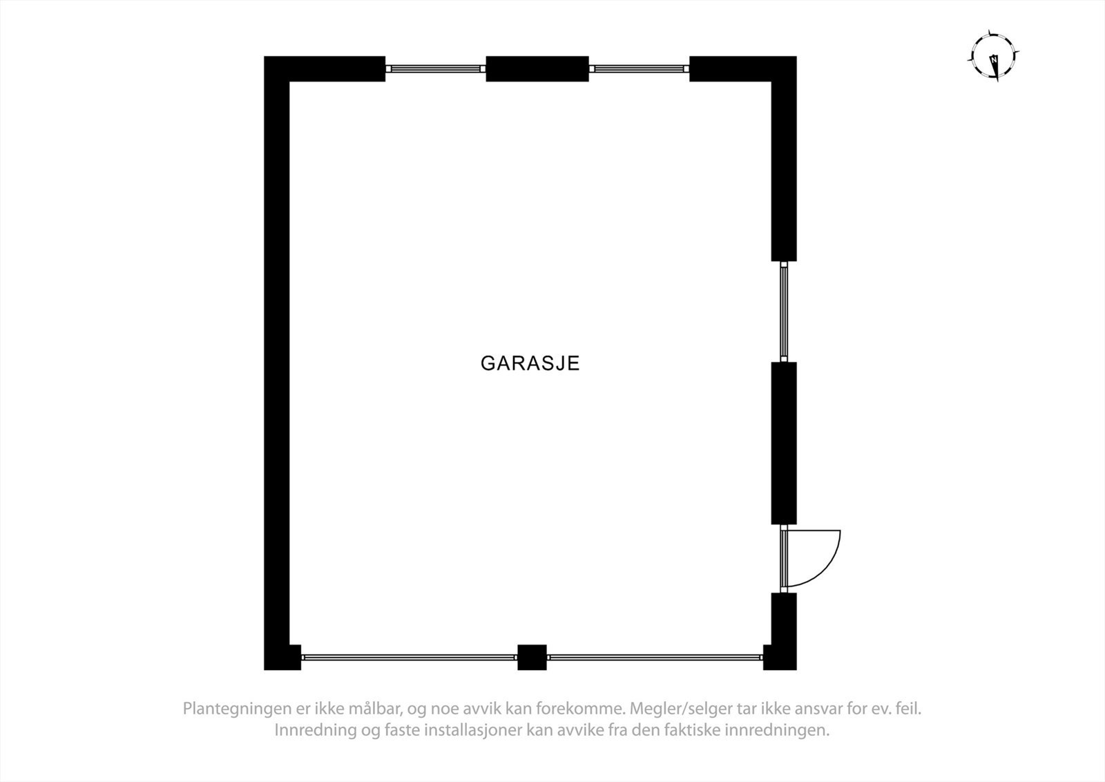 Plantegning garasje. Galleribilde