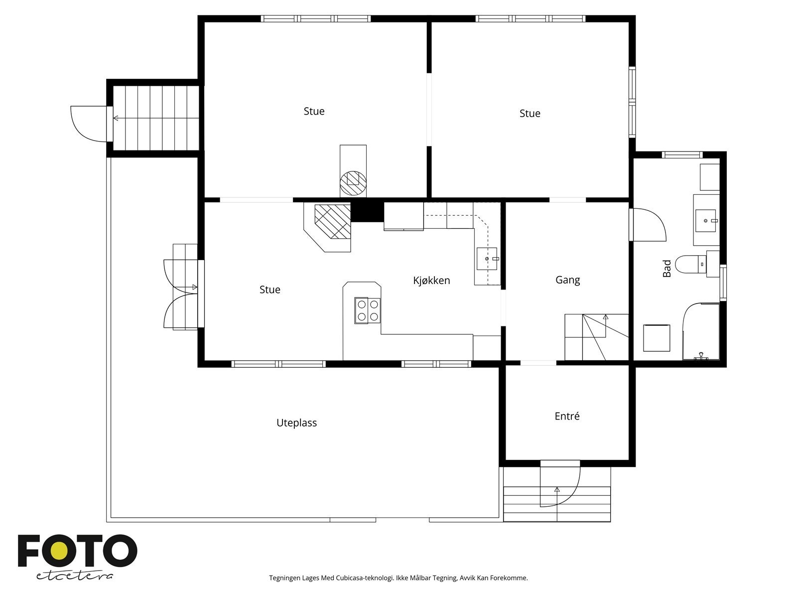 Plantegning 1. etasje. Ikke målbar Galleribilde