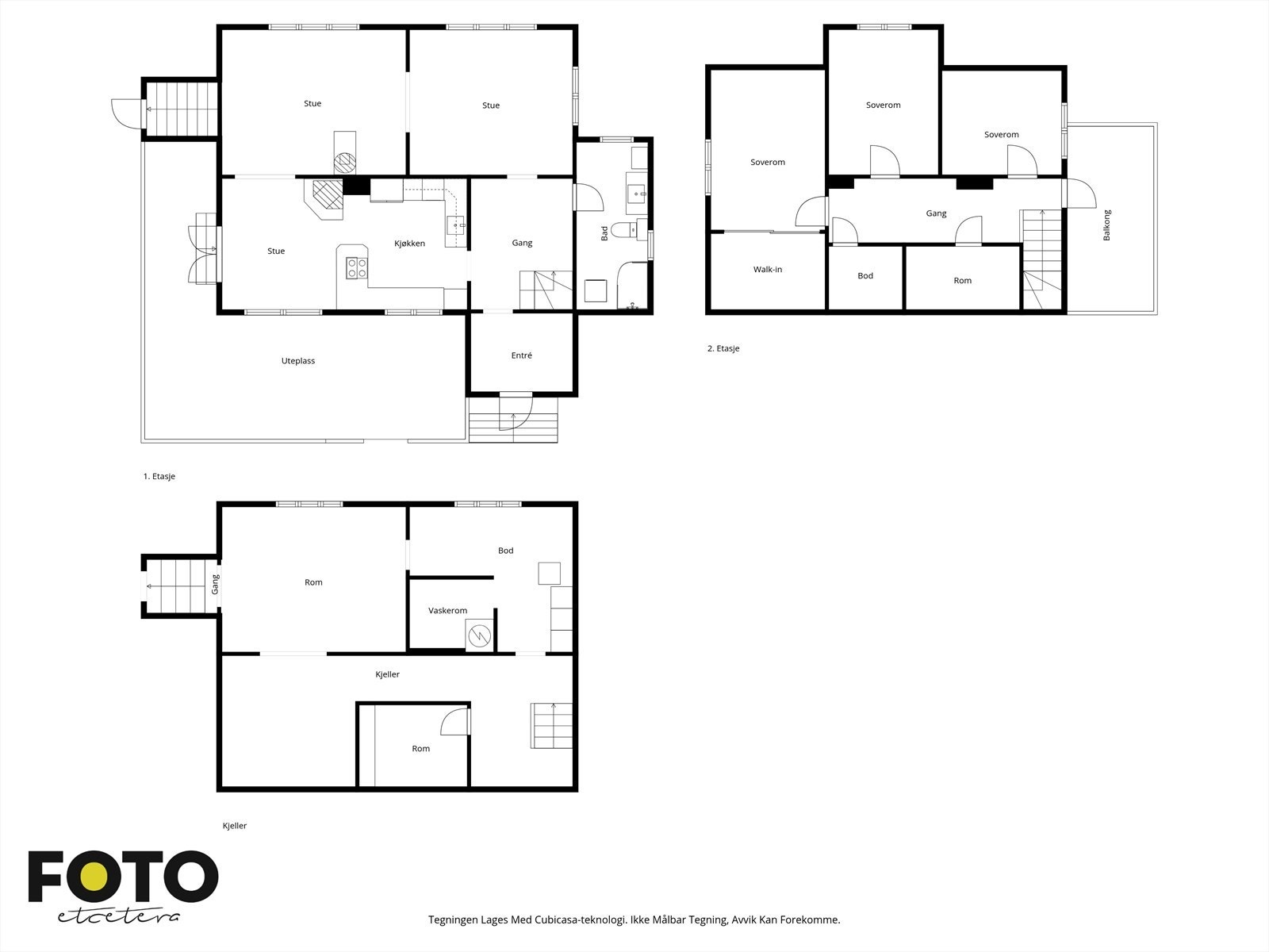 Plantegning alle etasjer. Ikke målbar Galleribilde