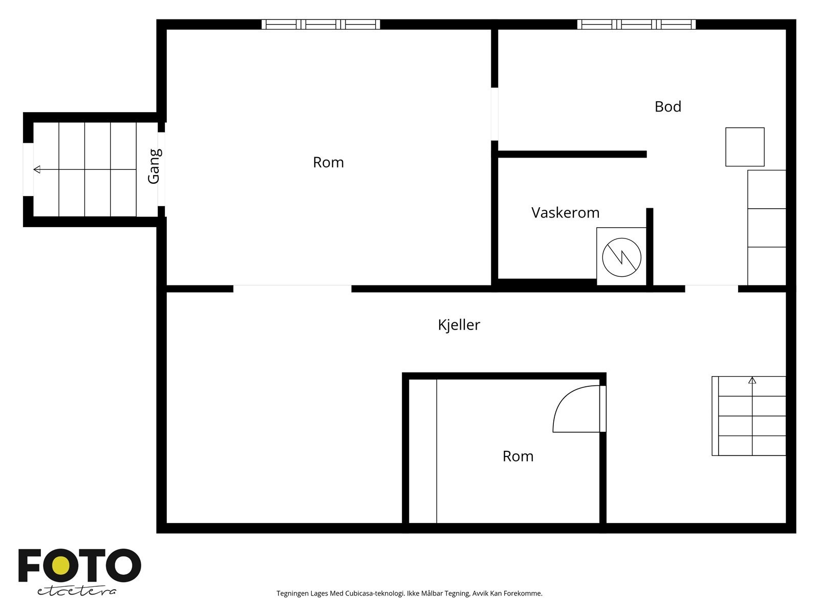 Plantegning kjeller. Ikke målbar Galleribilde