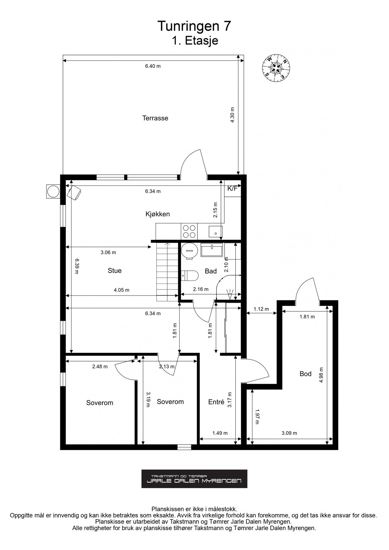 Plantegning 1.etg Galleribilde