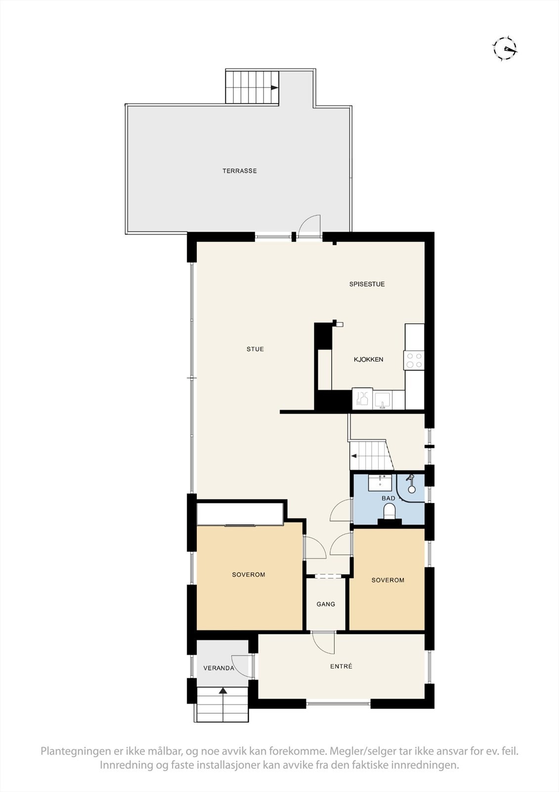 Plantegning 1. etg - Bodøveien 1229. Galleribilde