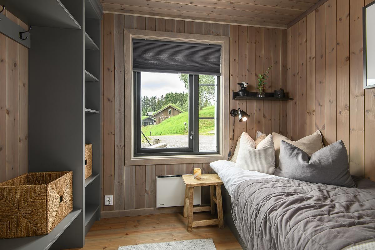 interiørbilde er fra en annen hyttemodell Galleribilde