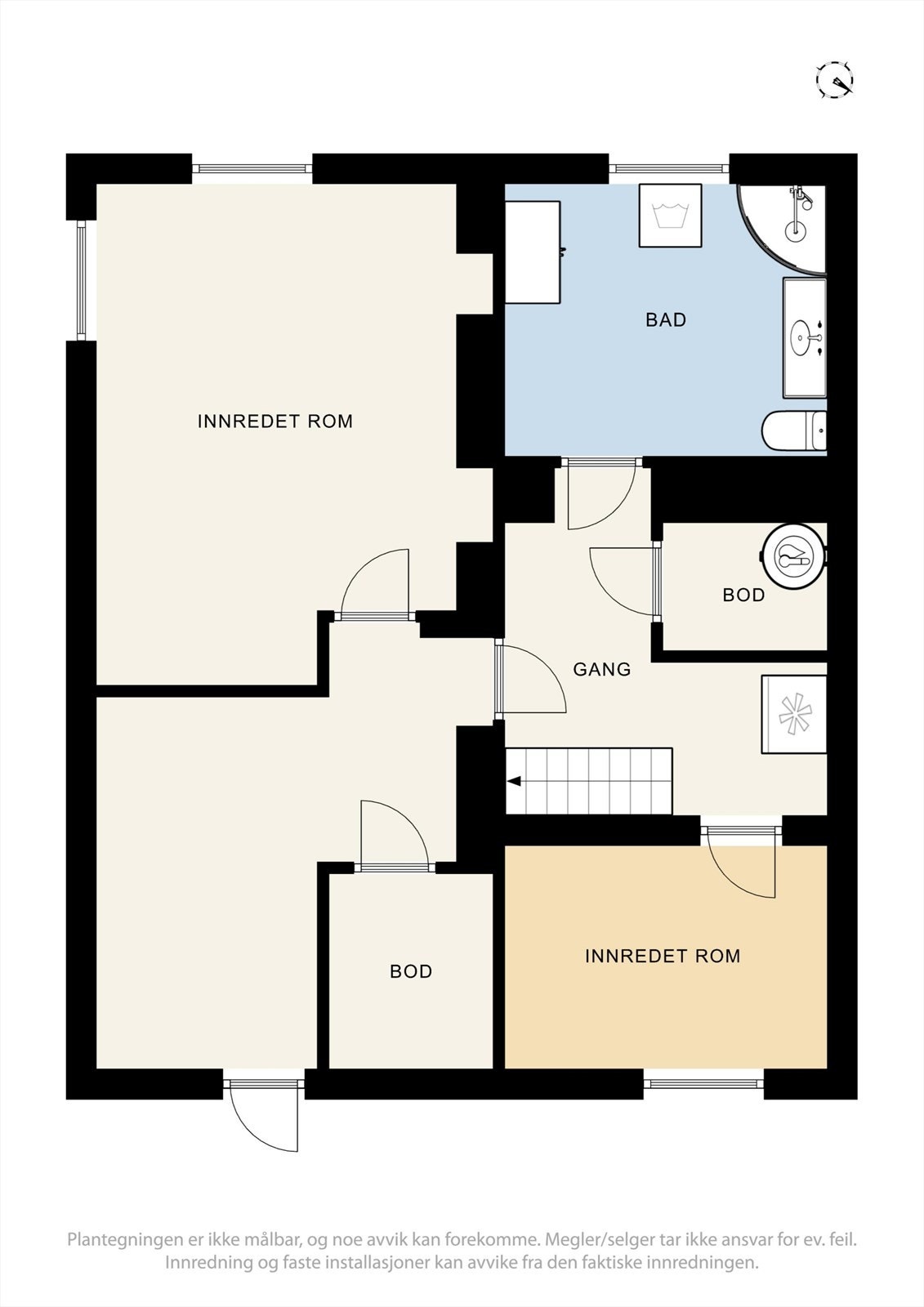 Plantegning underetasje. Galleribilde