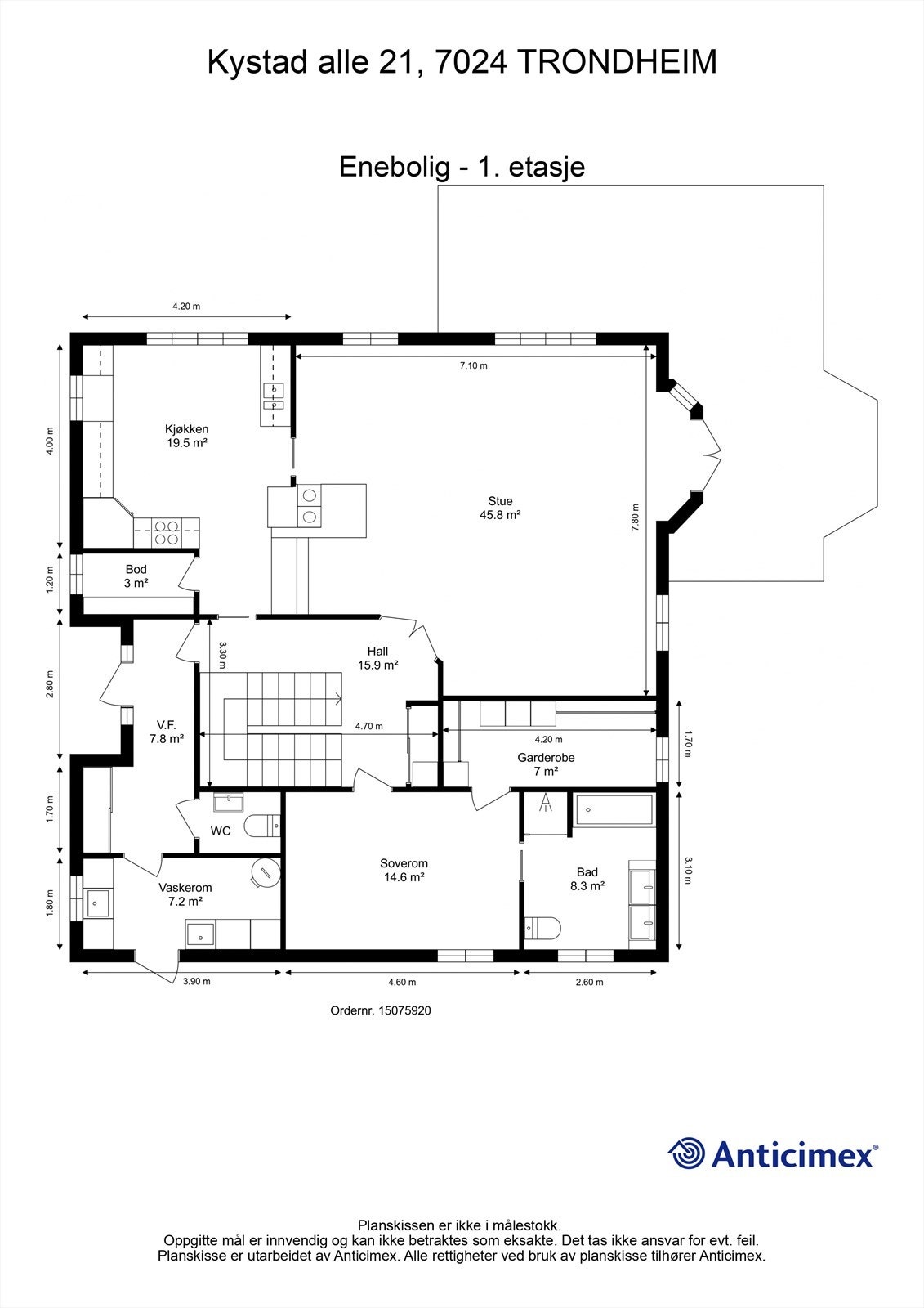 Planskisse 1. etasje. Galleribilde