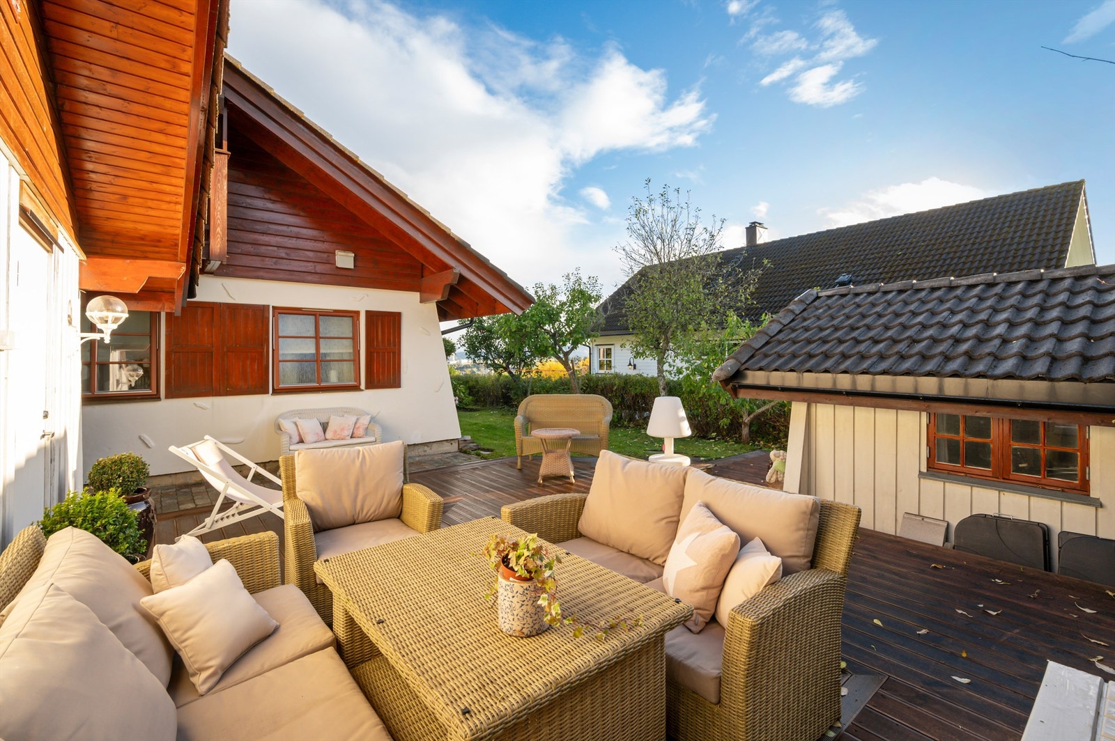 Terrassene måler til sammen hele 80 kvm. Galleribilde