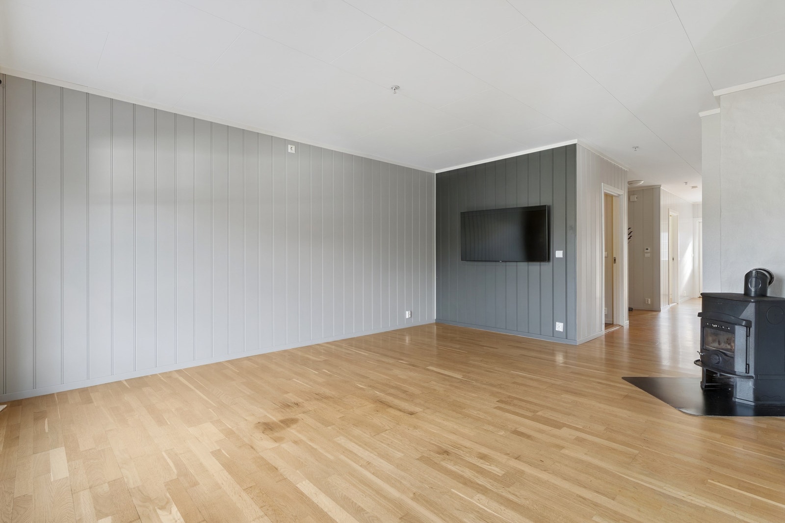 Store veggflater gir fleksible møbleringsmuligheter. Galleribilde