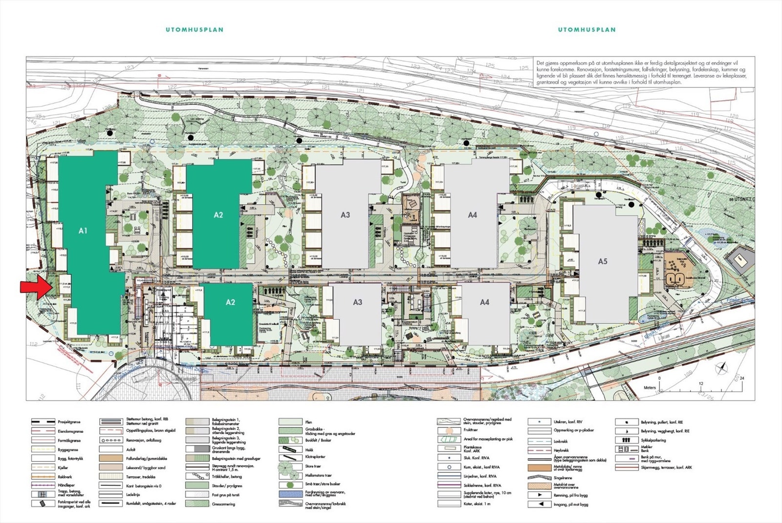 Illustrasjon utomhusplan. Avvik kan forekomme. Galleribilde