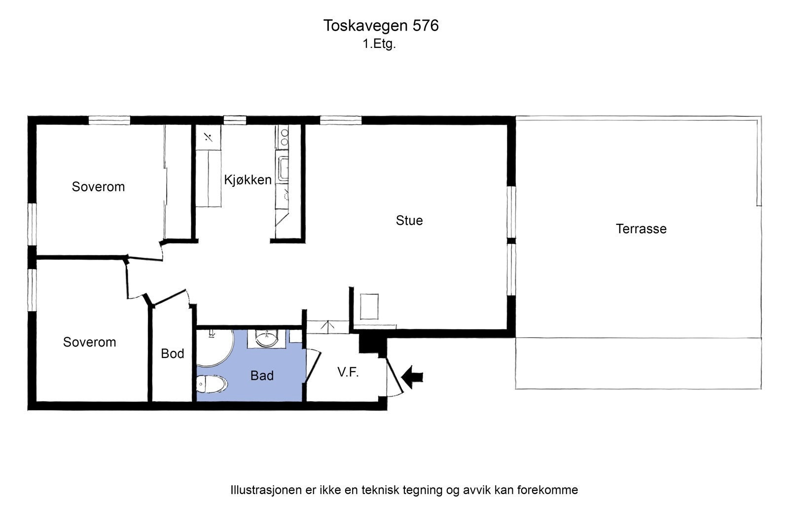 Plantegning | Areal: 64 kvm (BRA-i) Galleribilde