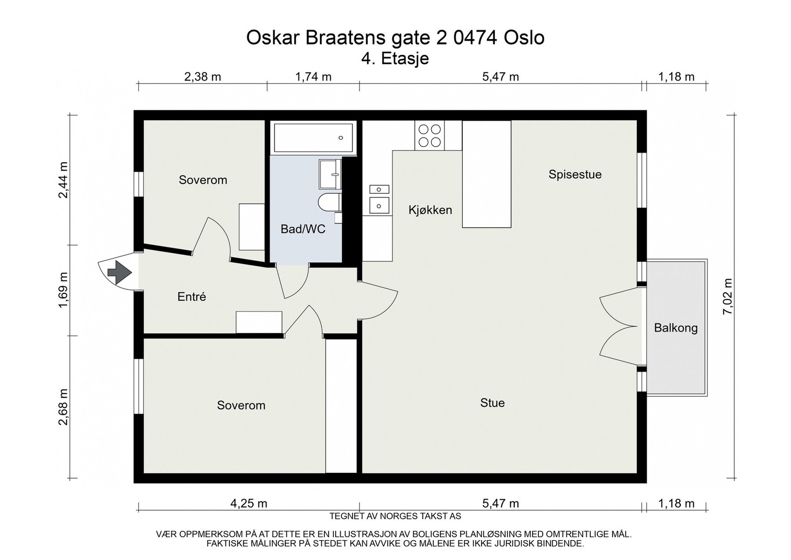 Plantegning 4. etasje Galleribilde