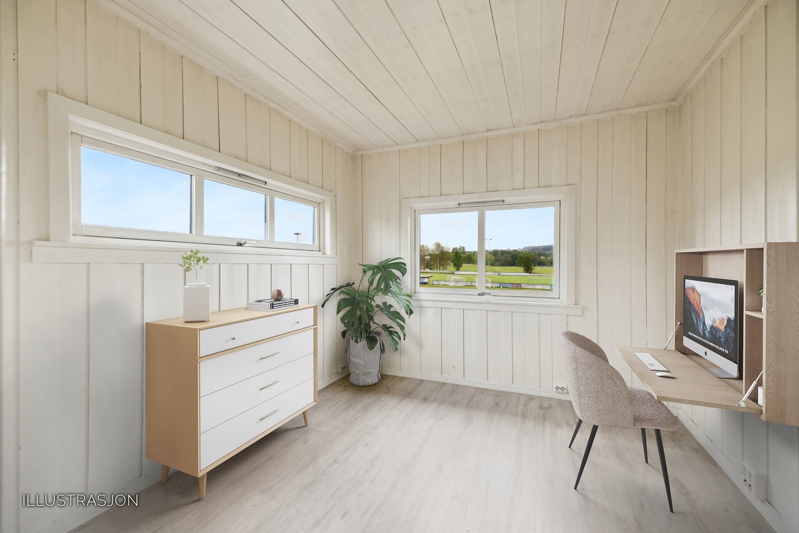 Lyst og trivelig kontor i 2. etasje. Galleribilde