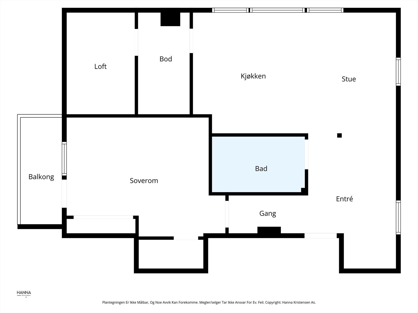 Plantegning av leiligheten Galleribilde