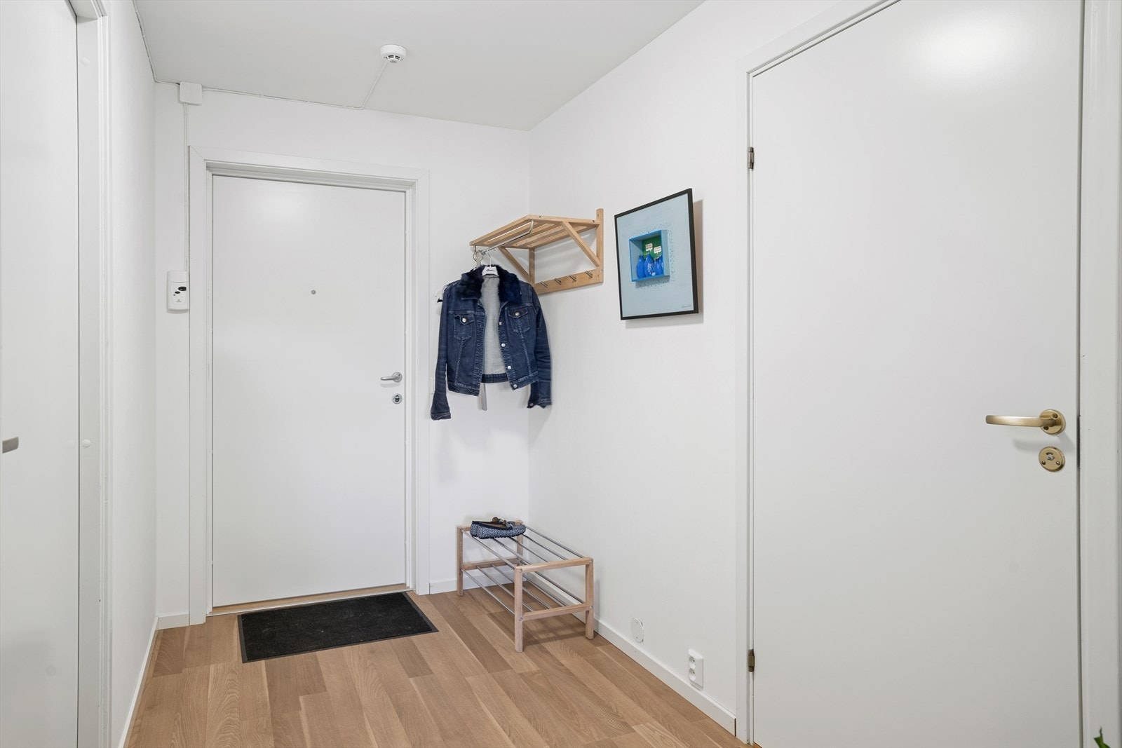 Det er nyere lyd- og brannklassifisert entrédør. Galleribilde