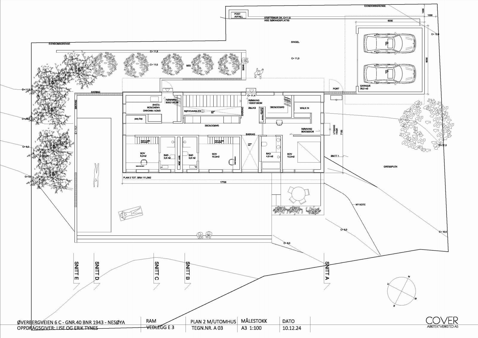 Plan 2 inneholder bl.a. soverom og baderom Galleribilde