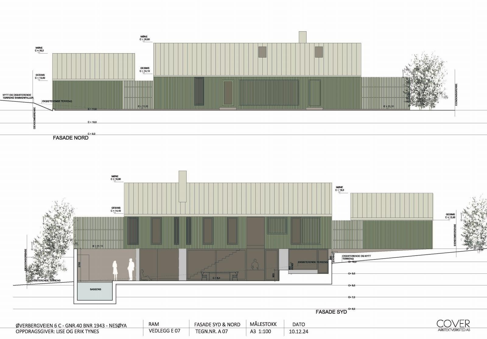 Bygningen det er gitt rammetillatelse for har bruksareal på tilsammen BRA 272 kvm, hvorav plan 1 utgjør 125 kvm, plan 2 utgjør 111 kvm og garasje utgjør 36 kvm Galleribilde