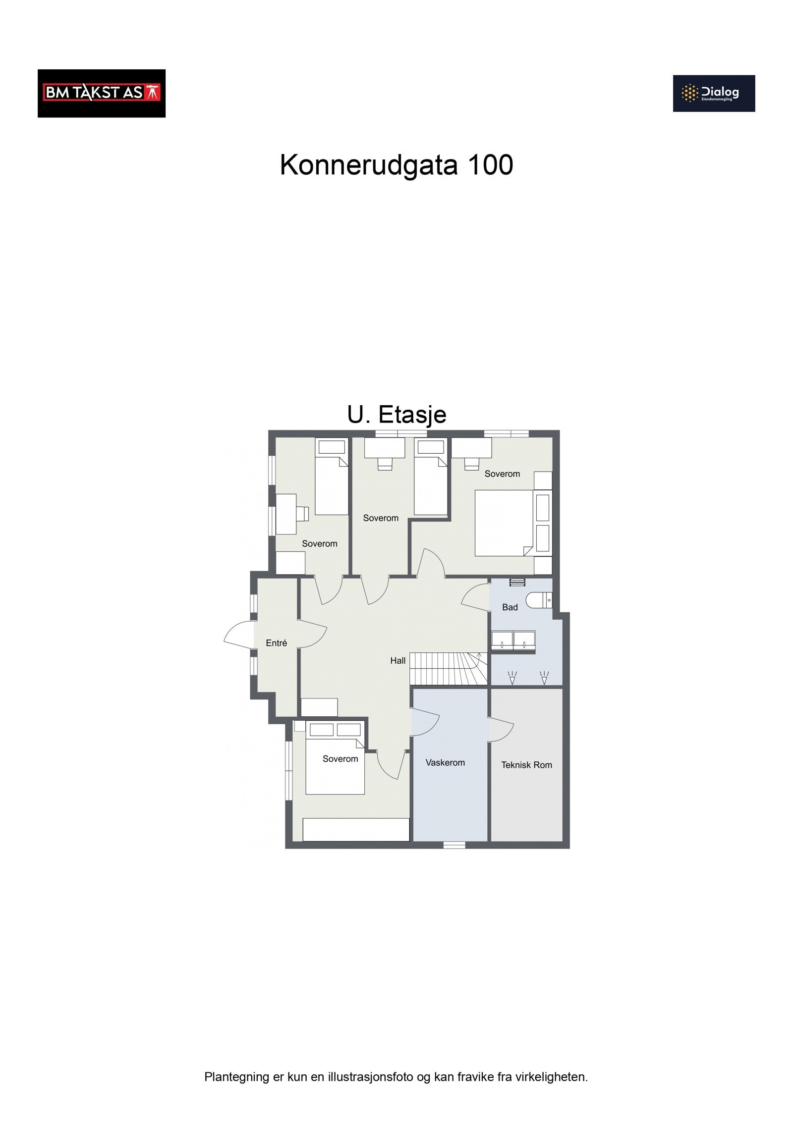 Plantegning underetasje. Galleribilde