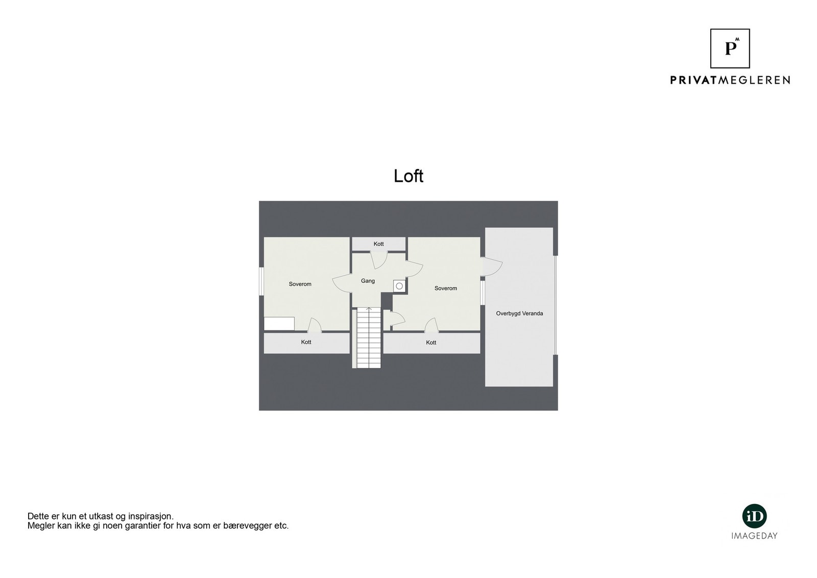 Plantegning loft. Galleribilde