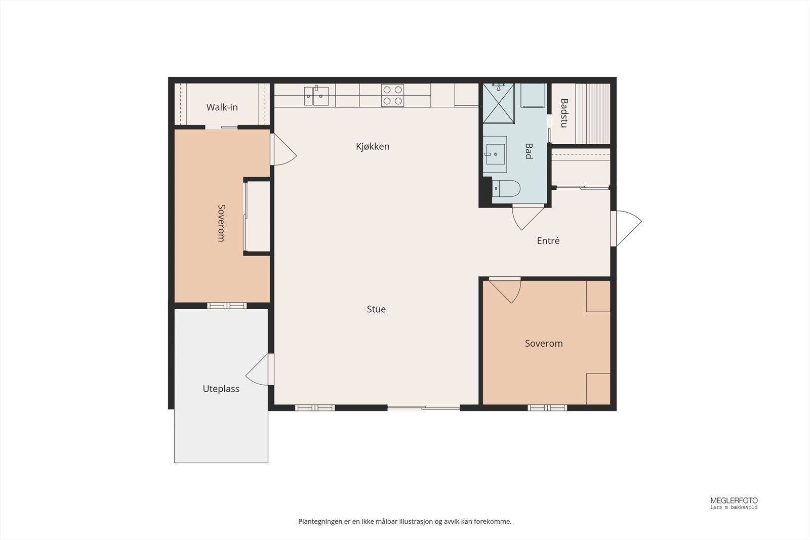 Planskisse over leiligheten. Galleribilde