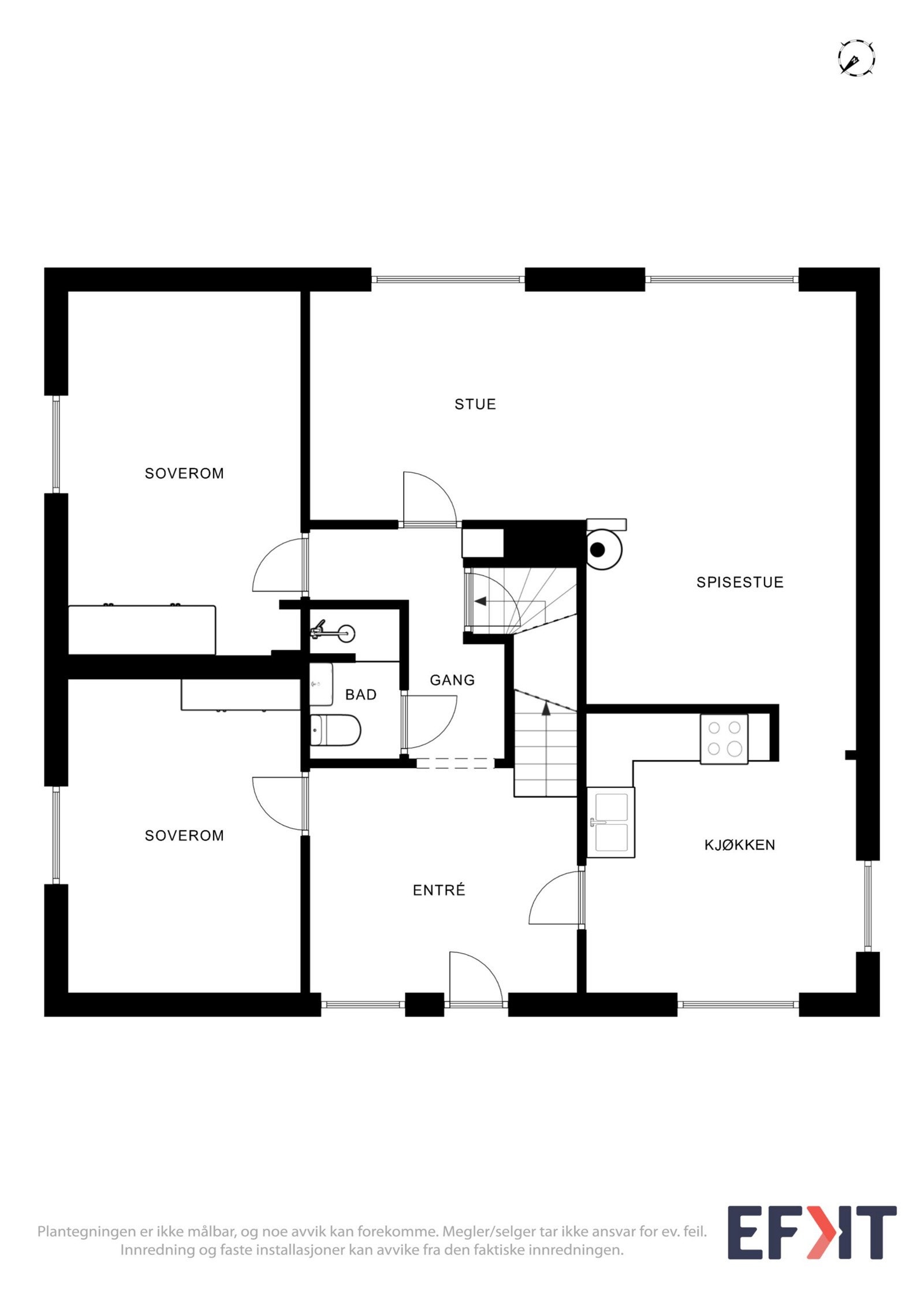 Planskisse hovudetasje Galleribilde