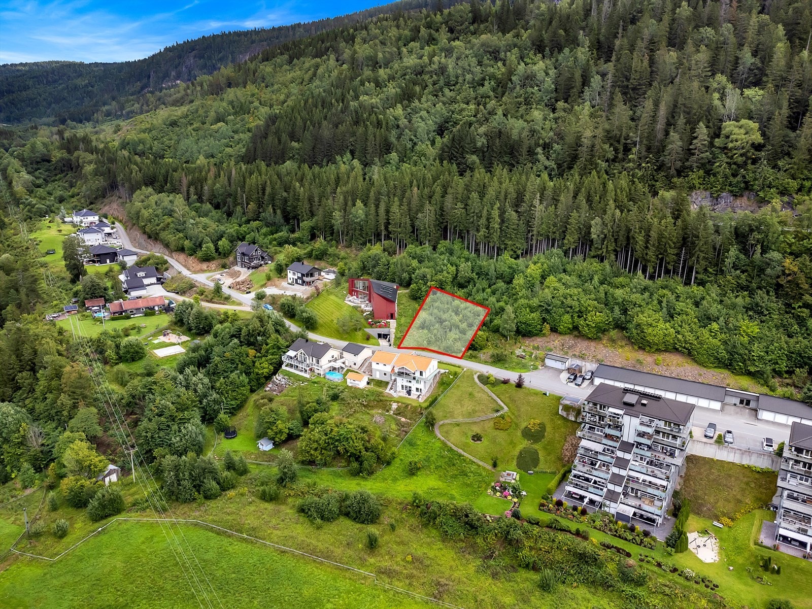 Vestvendt himmelretning med sen kveldssol på sommerstid Galleribilde