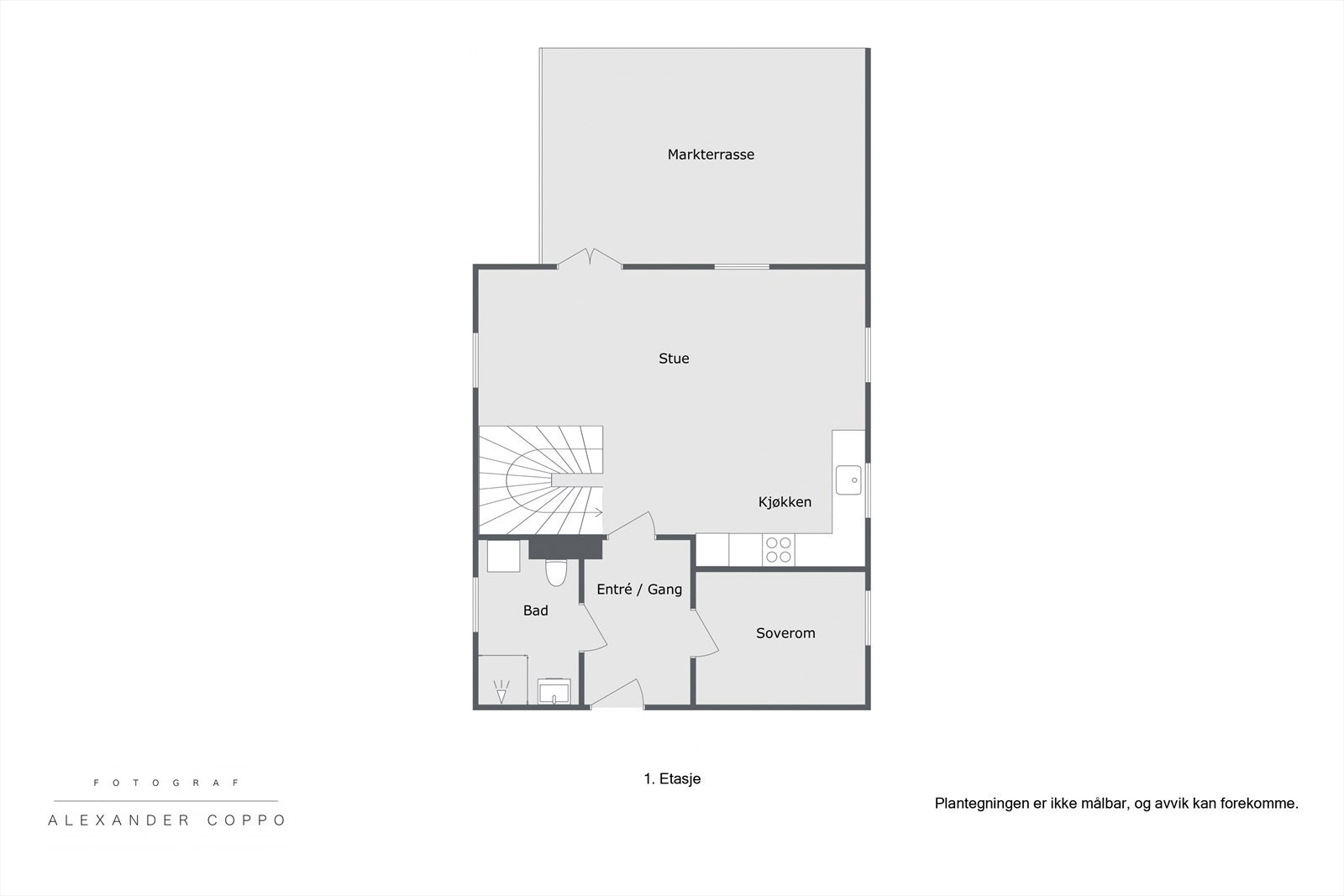 Plantegning 1.etg. Galleribilde