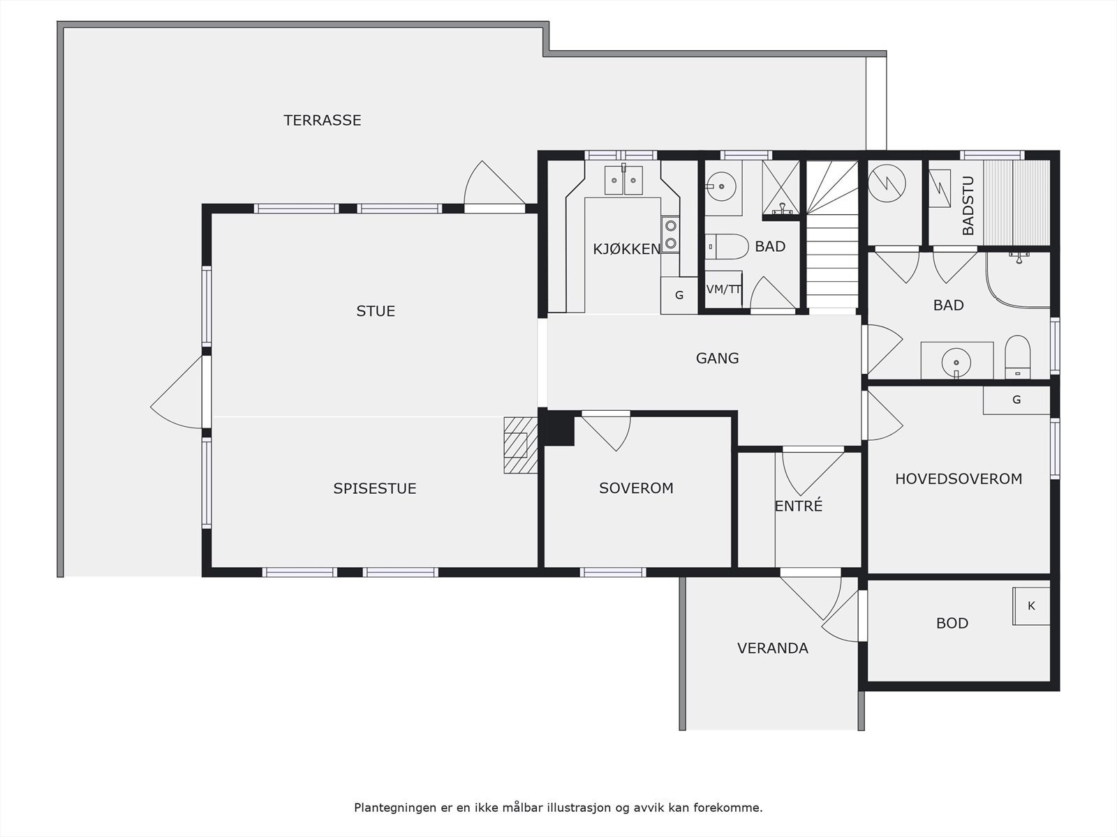 Plantegning 1. etasje. Galleribilde