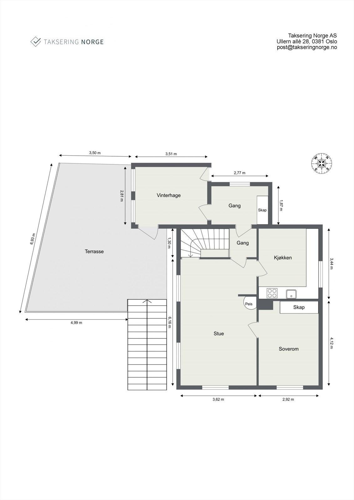 Plantegning 1. etasje Galleribilde