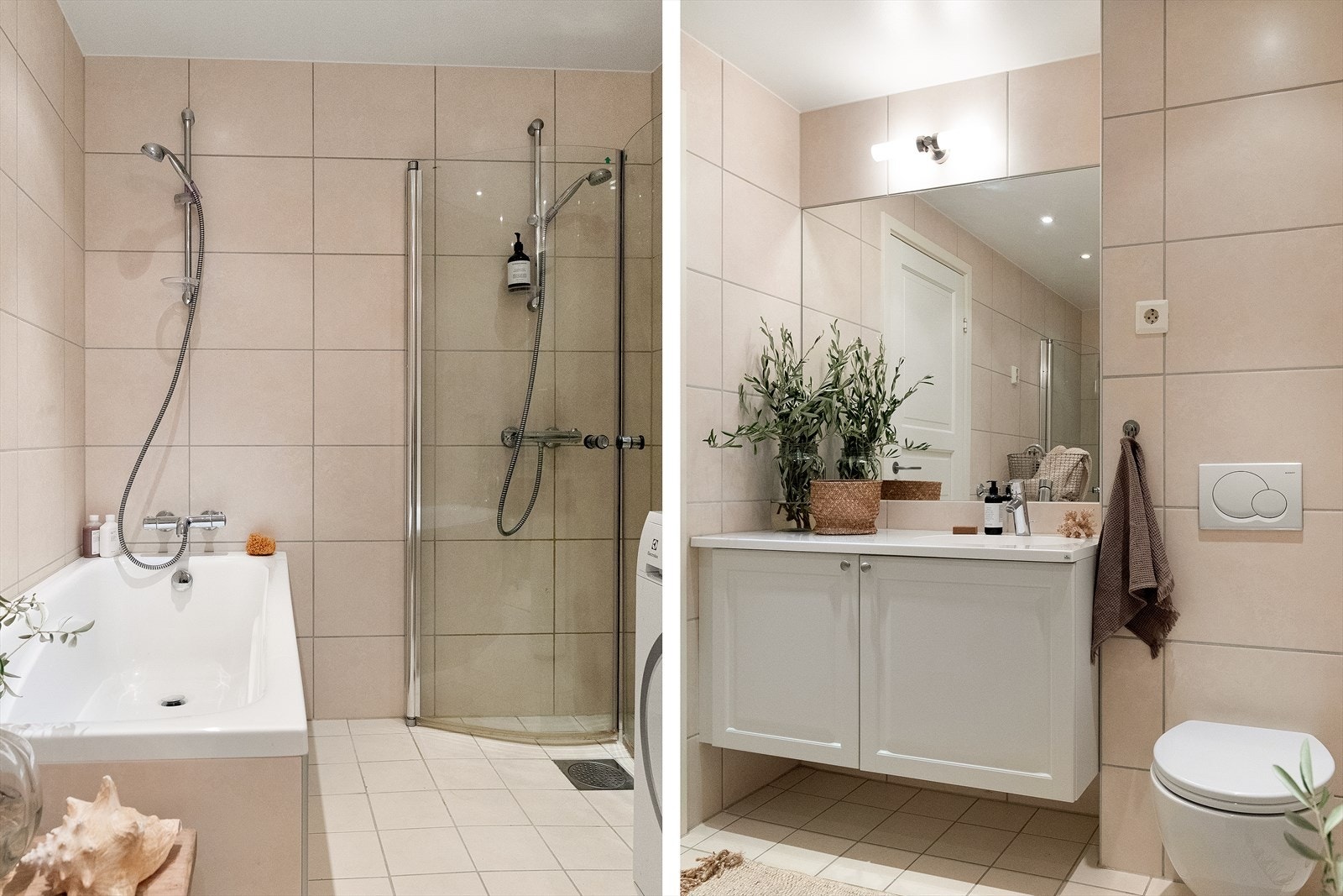 Badet har både badekar og dusjnisje. Galleribilde