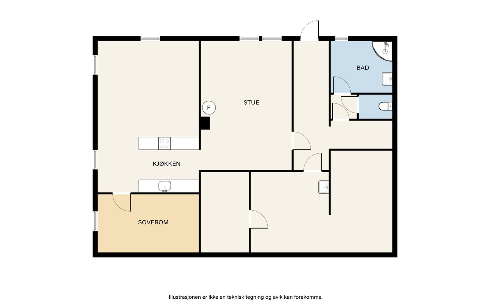 Plantegning tilleggsdel - U.etg. Galleribilde