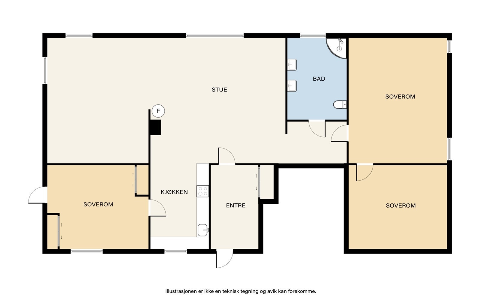 Plantegning hoveddel - 1.etg. Galleribilde