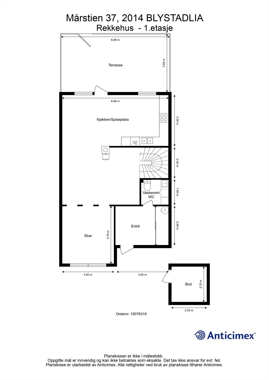 Plantegning - 1.etasje. Galleribilde