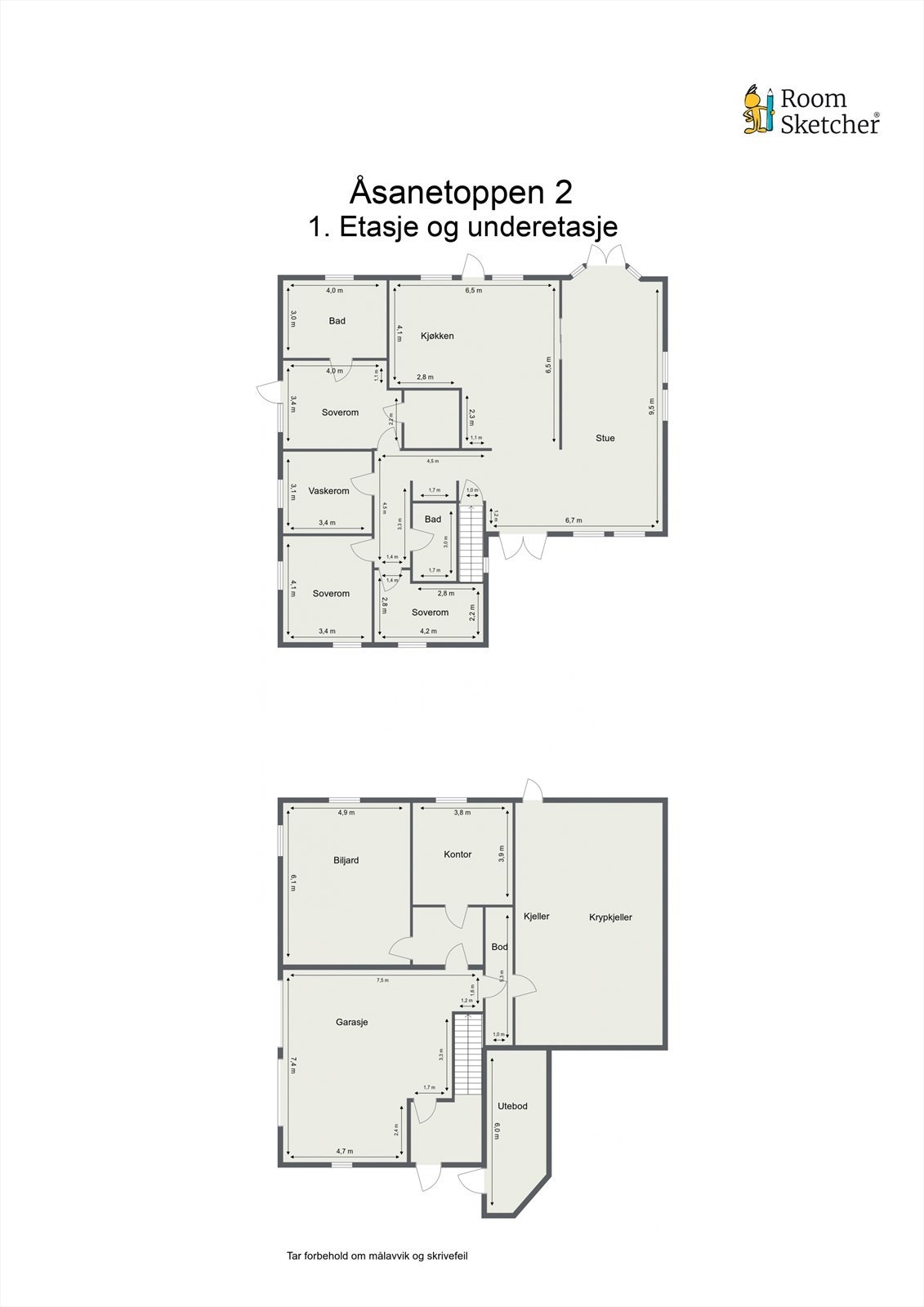 Plantegning Galleribilde