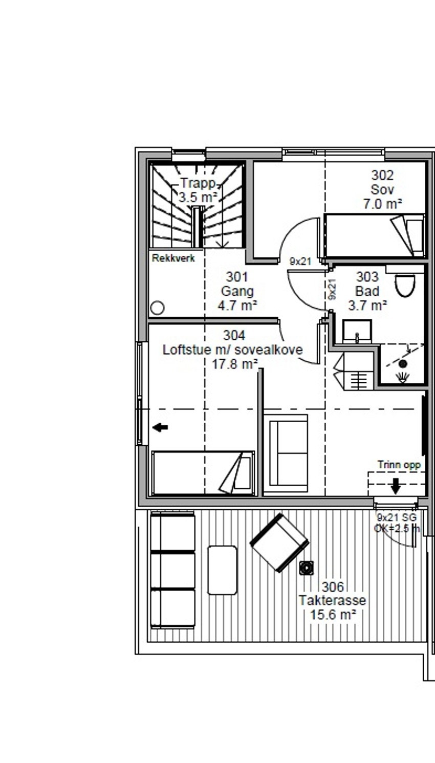 Plan loft Galleribilde