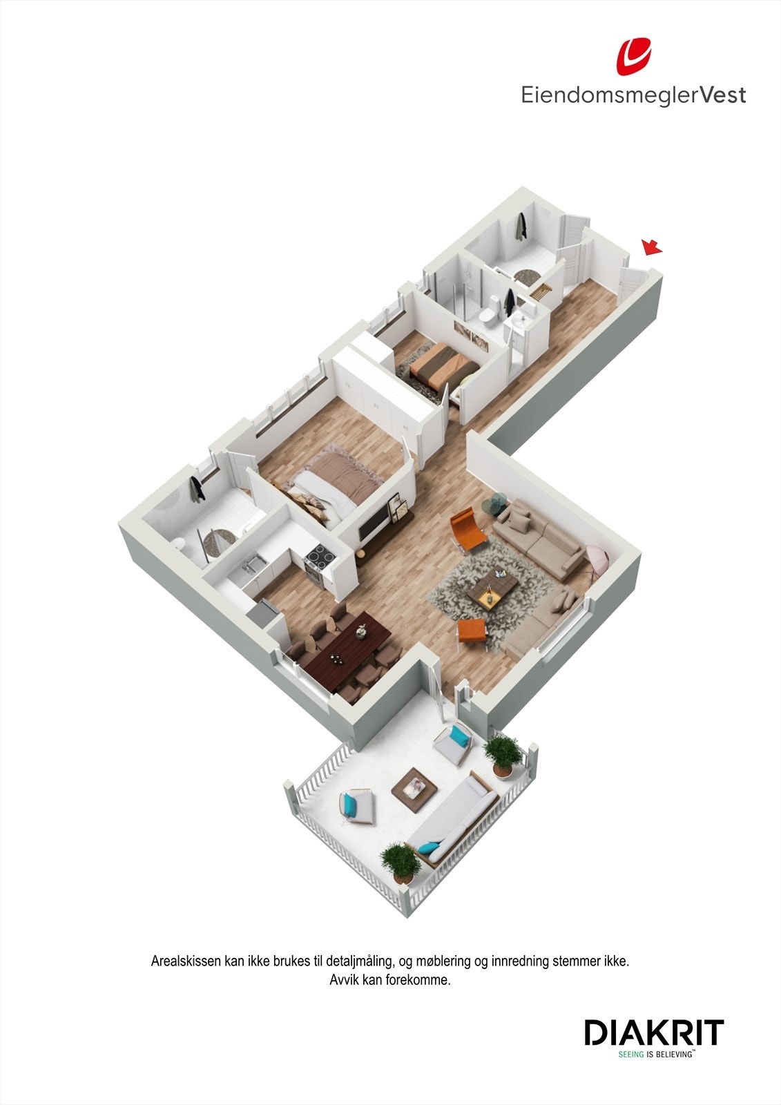 Plantegning 3D Galleribilde