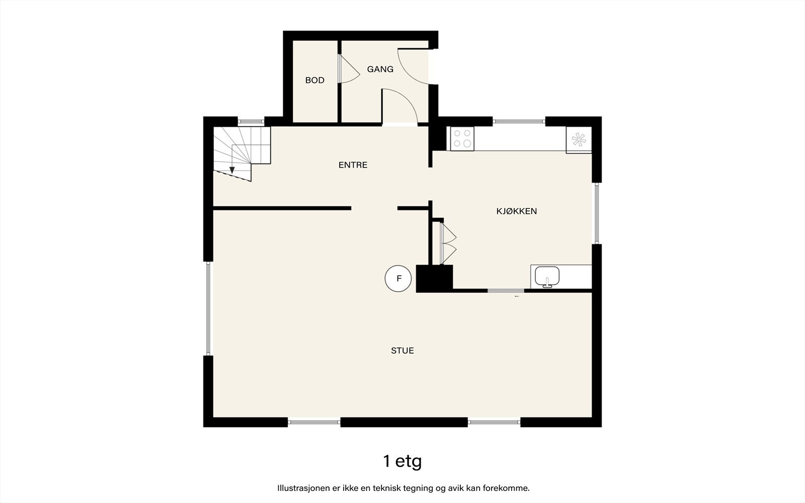 Plantegning 1. etasje. Galleribilde