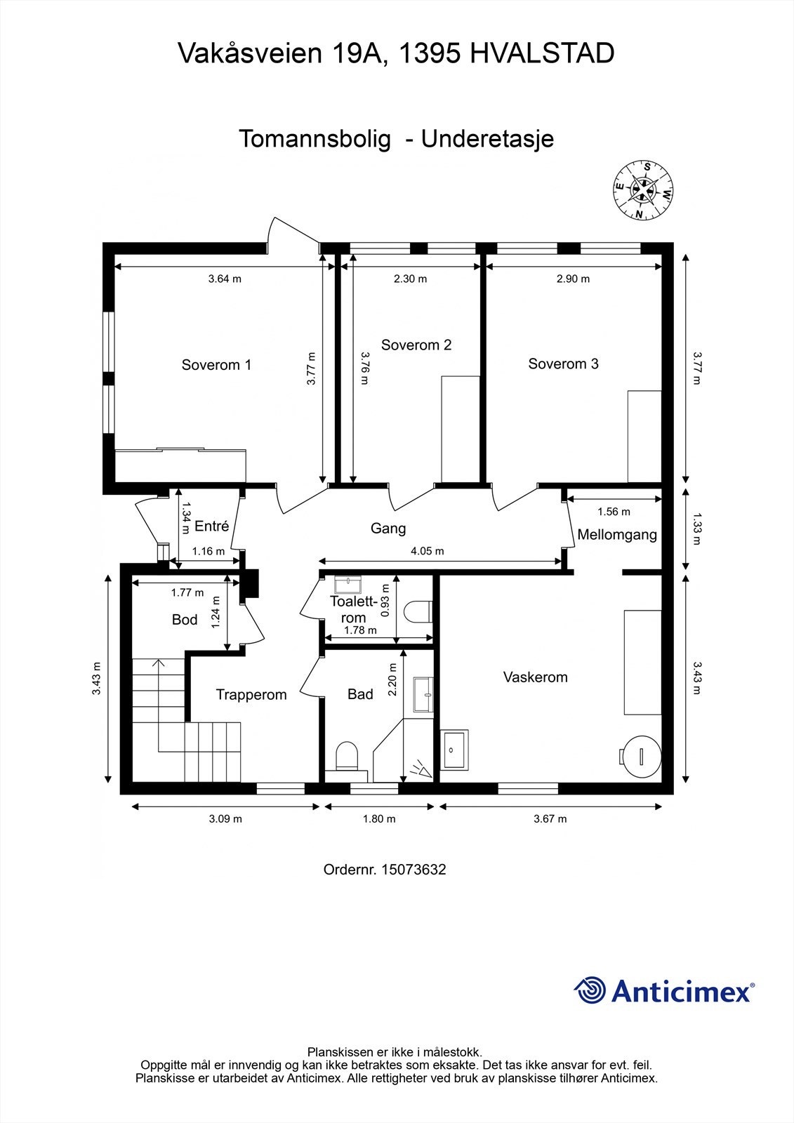 Plantegning - Underetasje Galleribilde