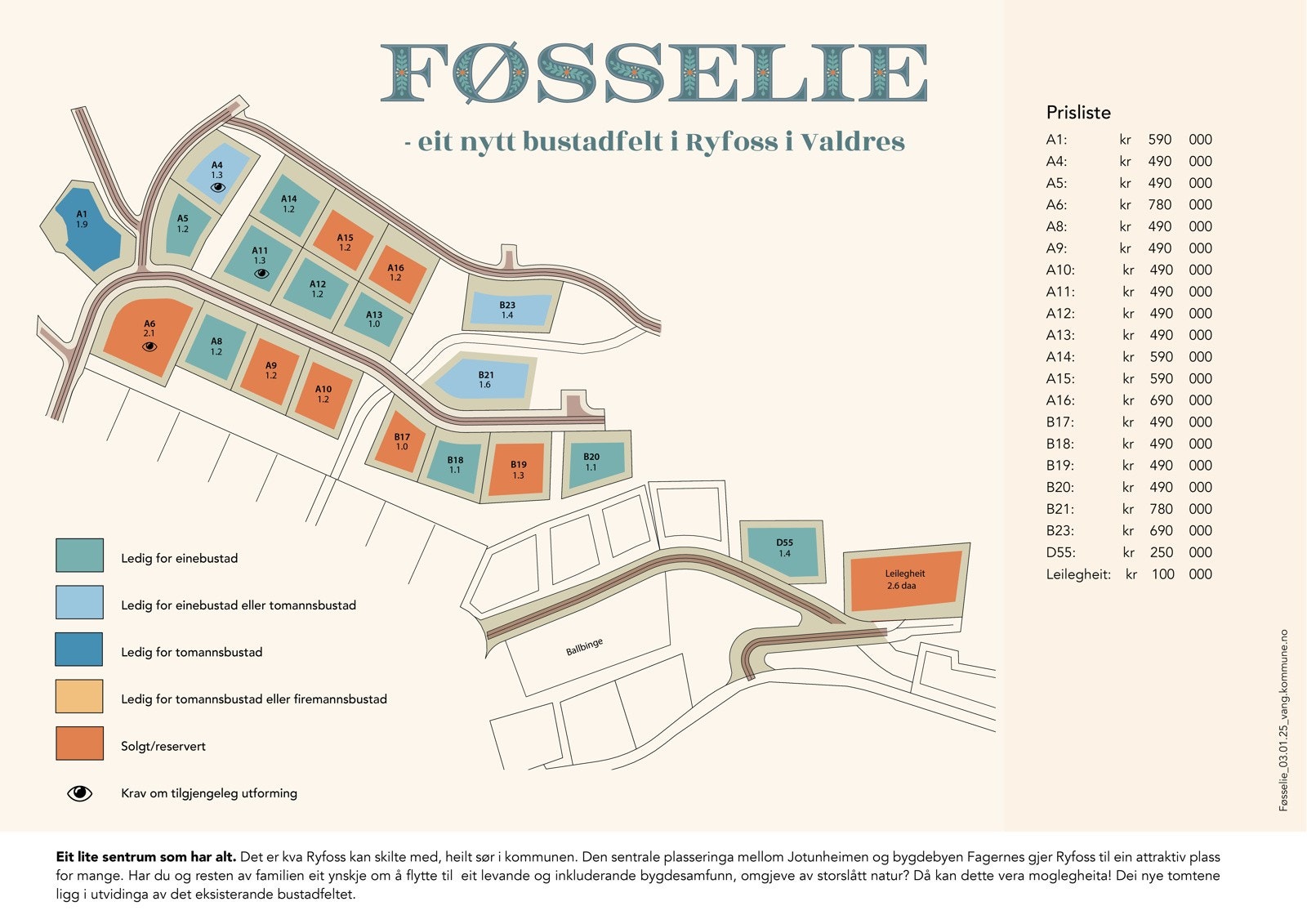 Tomtekart viser tilgjengelige og solgte tomter. Ta gjerne kontakt med megler ved spørsmål. Galleribilde
