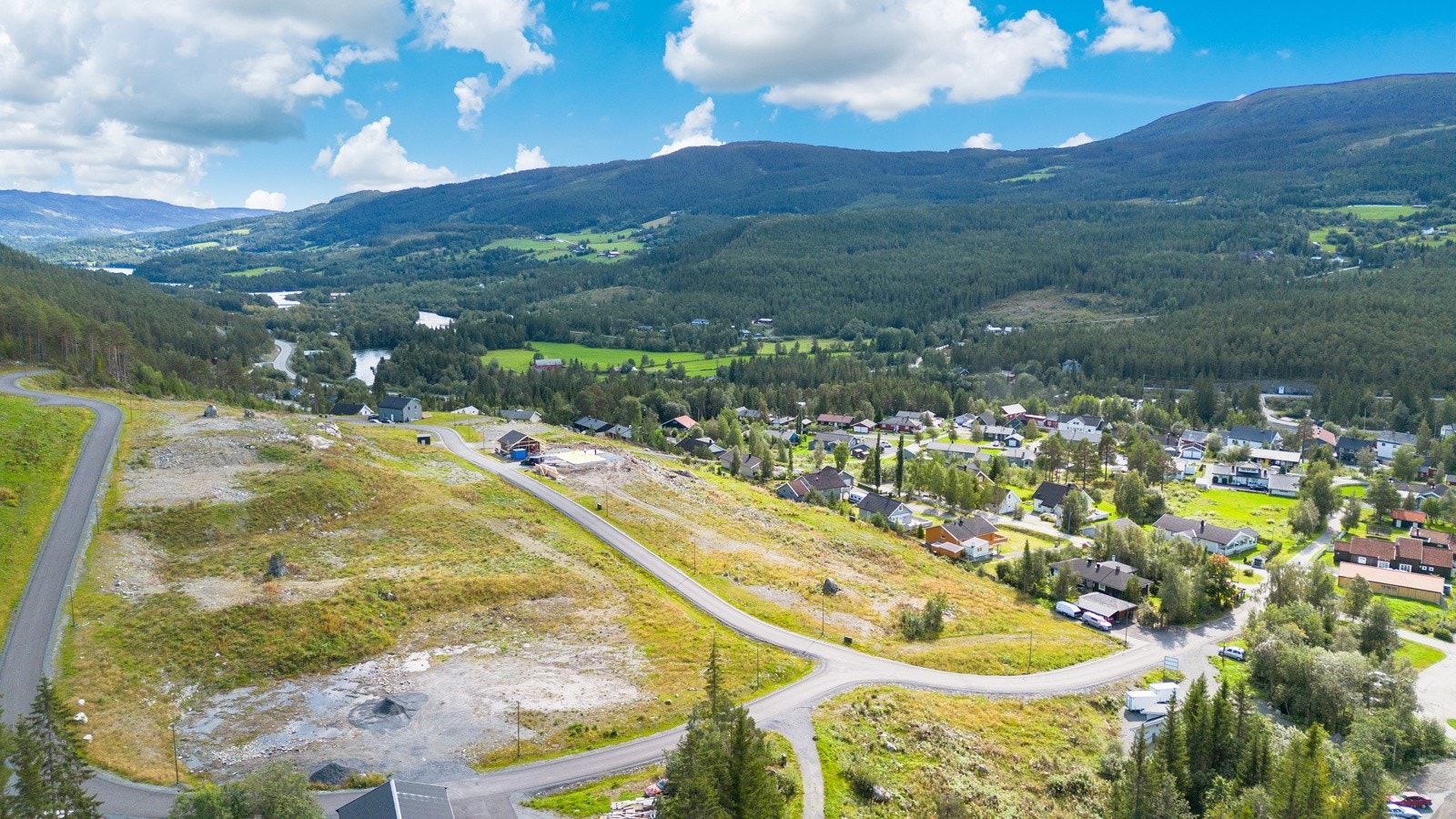 De nye tomtene ligger i utvidelsen av det eksisterende boligfeltet Galleribilde