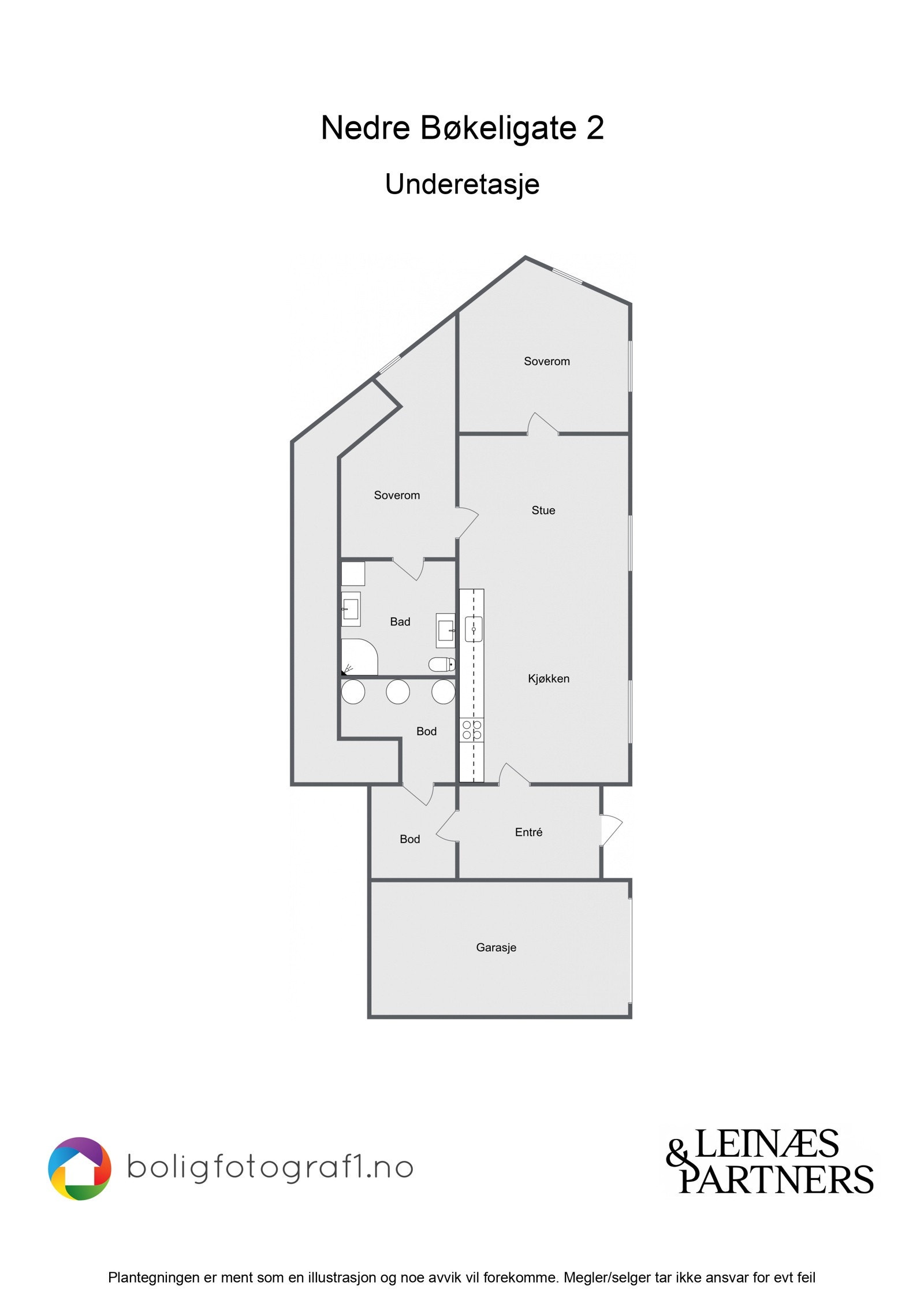 Plantegning - Underetasje Galleribilde
